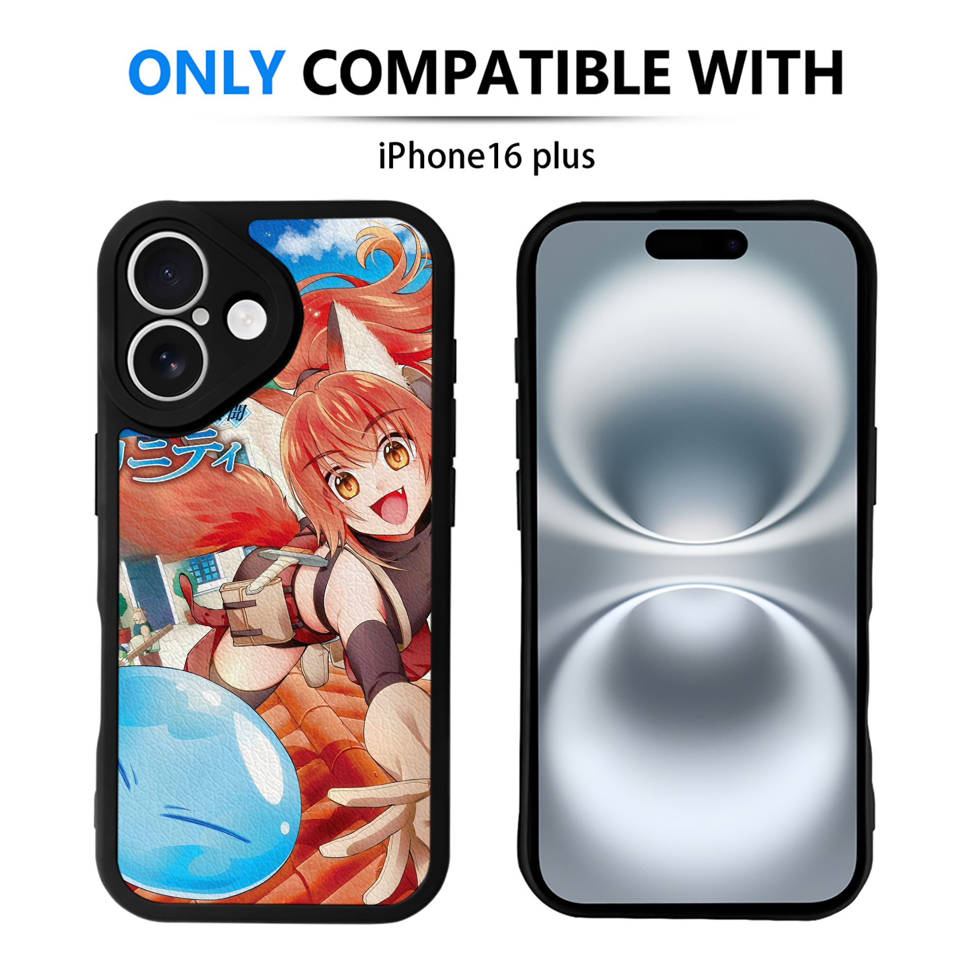 （画像用） 転スラ Regarding Reincarnated to Slime 【iPhone 16シリーズ対応】シリコンスマホケース（レザー調） 材質：シリコン